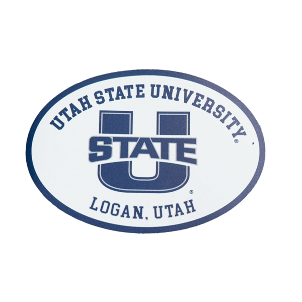 utah state university logan utah oval magnet